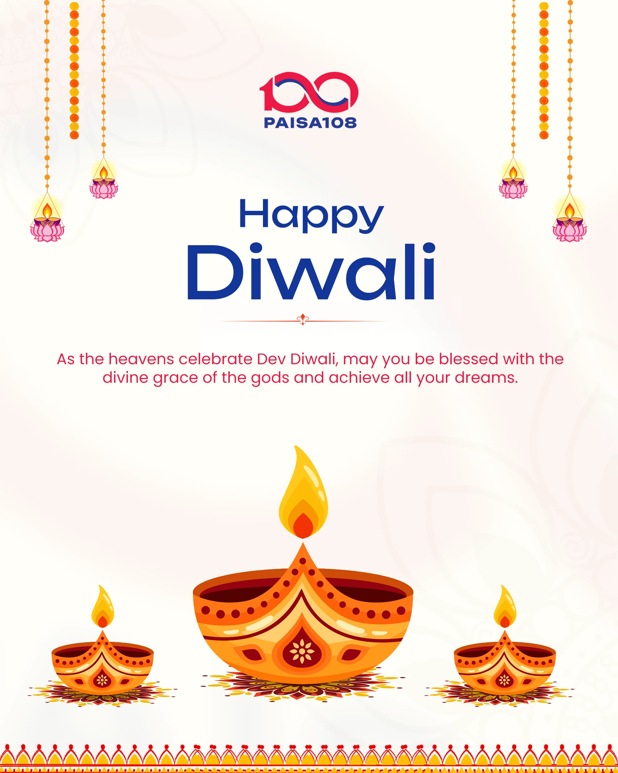 diwali festival greeting creative post