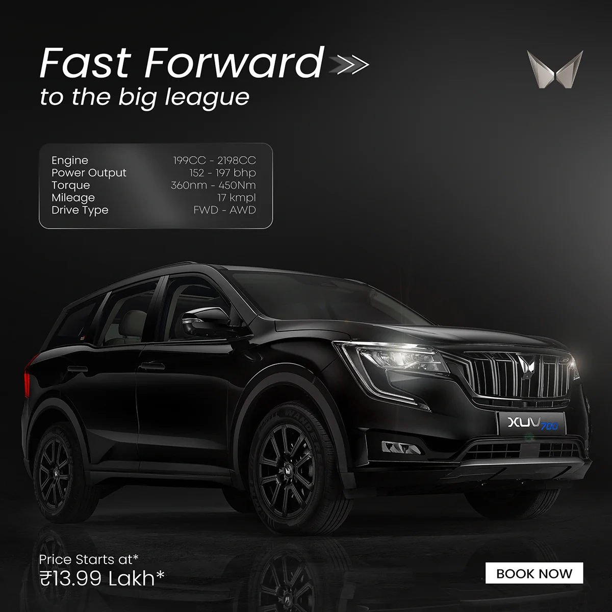 mahindra xuv700 automotive social media ad