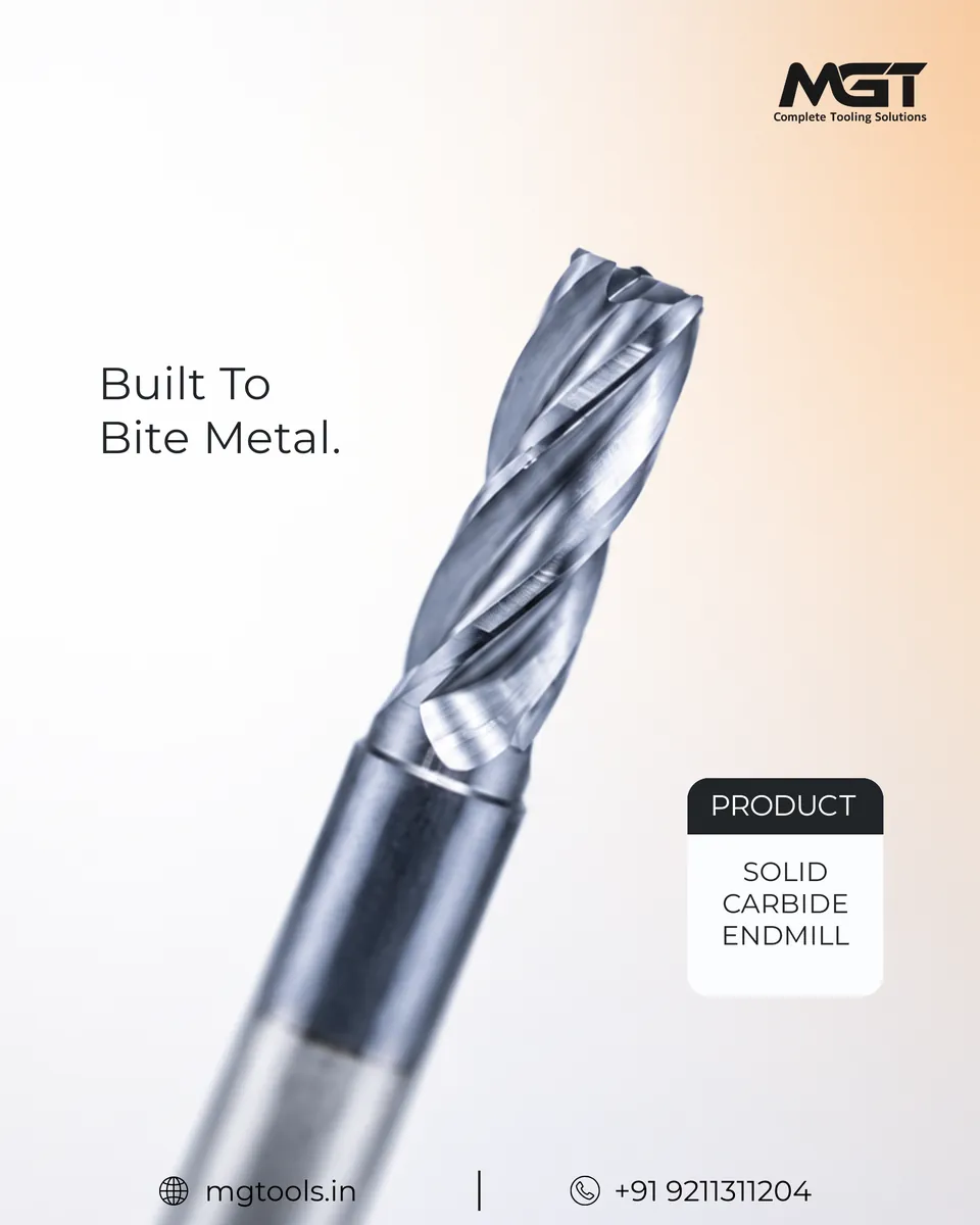 MG Tools solid carbide endmill built to bite metal campaign