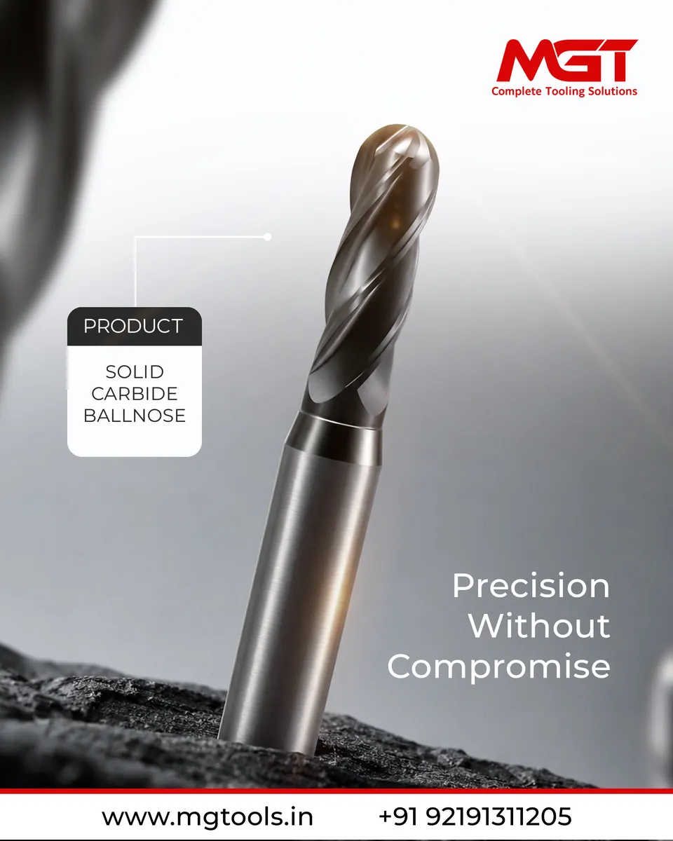 MG Tools solid carbide ballnose precision cutting tool creative