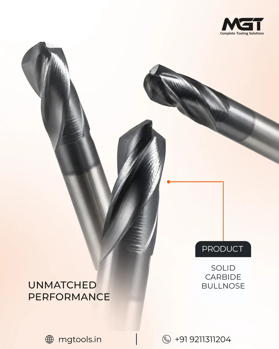MG Tools solid carbide bullnose cutting tool social media graphic