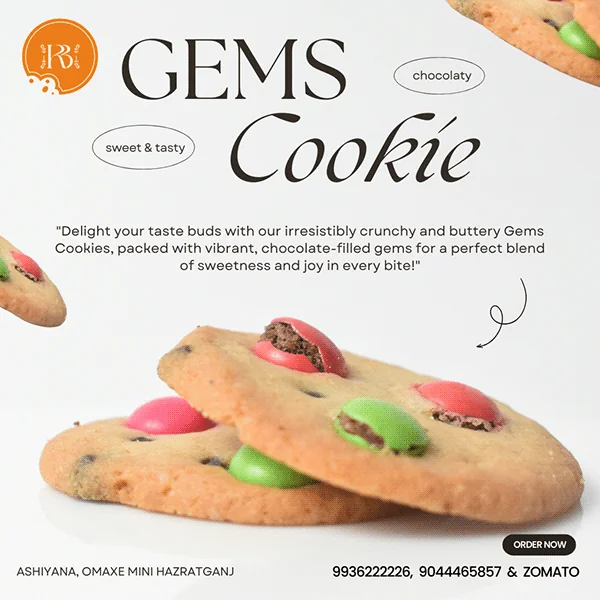 rb bakery gems cookie promotional post