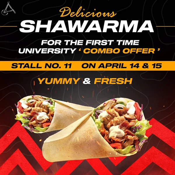shawarma university combo food offer post