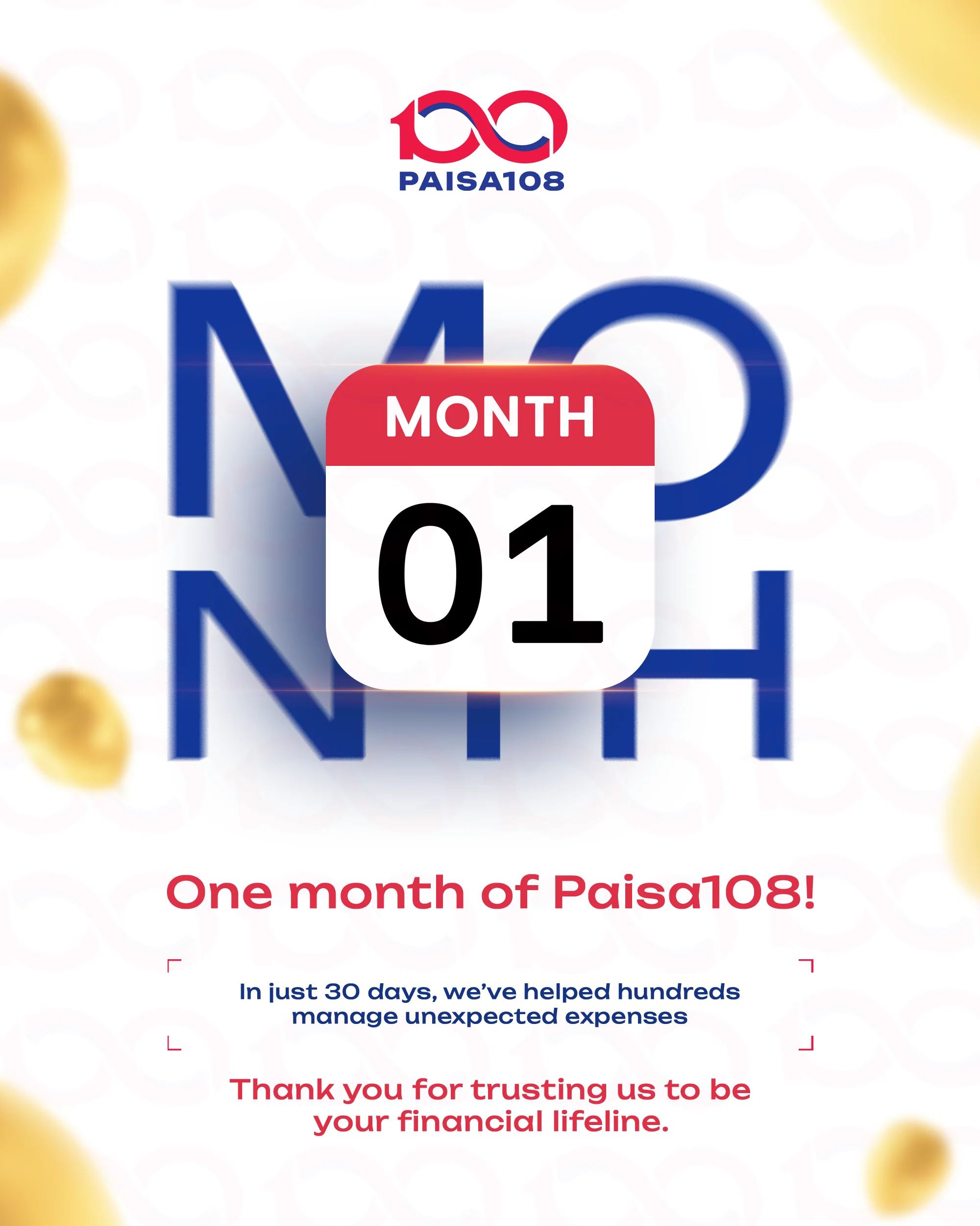social media marketing one month celebration post