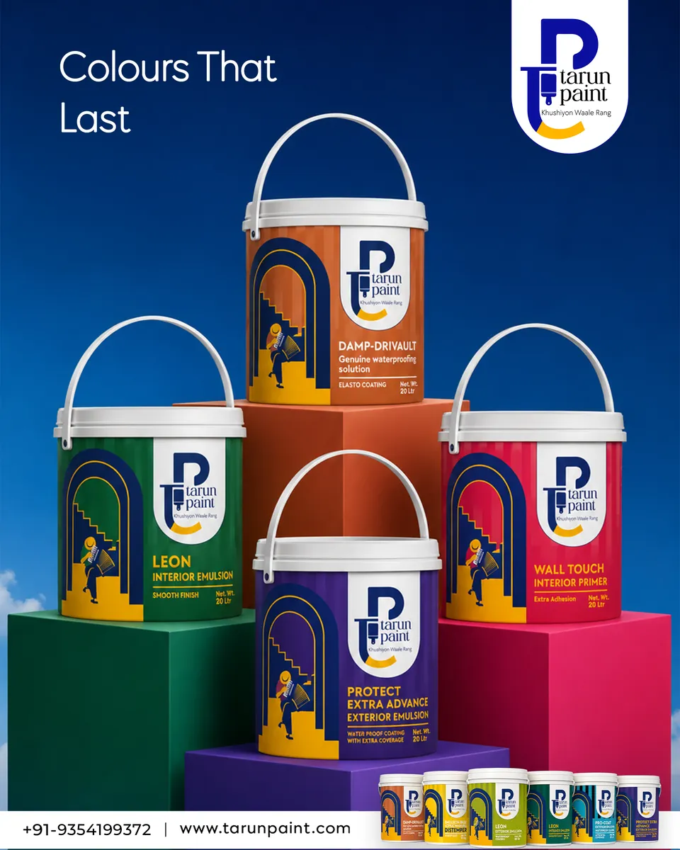 Tarun Paints colour range product showcase social media design